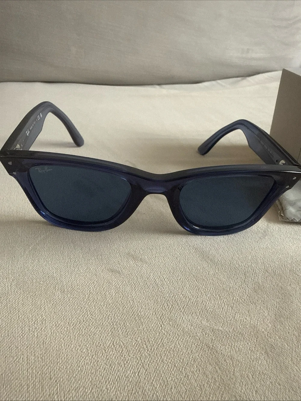 Ray-Ban Wayfarer Reverse 6708/3A Navy Blue Sunglasses Unisex Orig $215